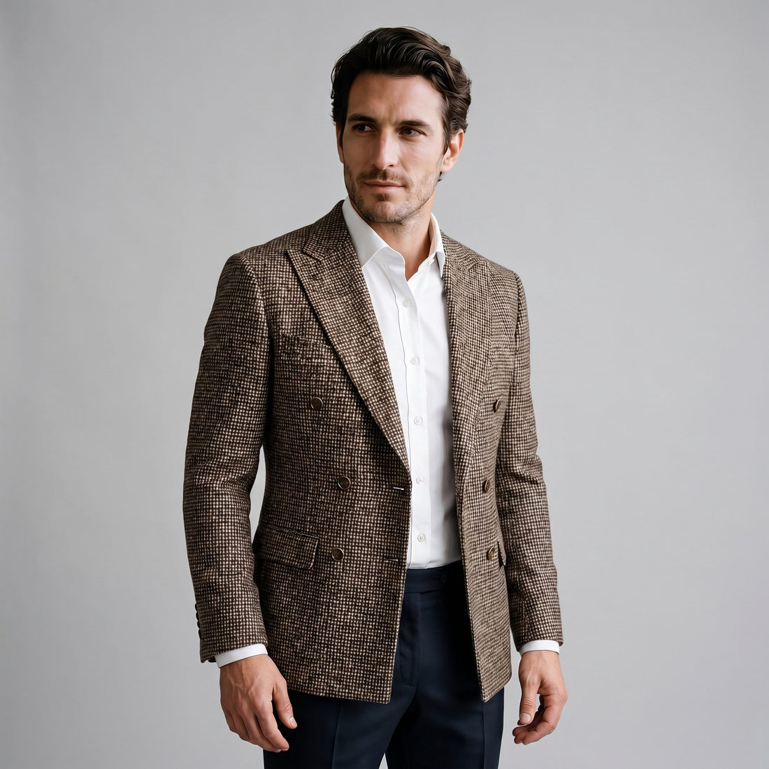 Slim Fit Double-Breasted Blazer voor Heren