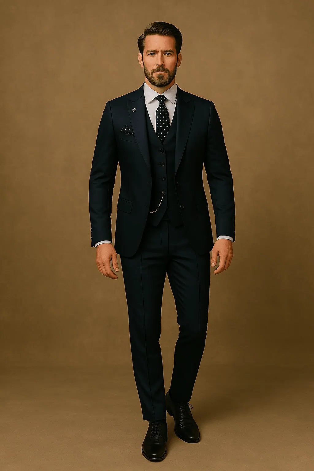 Slim Fit Driedelig Pak met Vest voor Heren - View 7