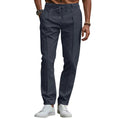Slim Fit Pantalon met Trekkoord voor Heren - Marineblauw