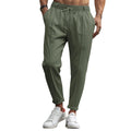 Slim Fit Pantalon met Trekkoord voor Heren - Legergroen