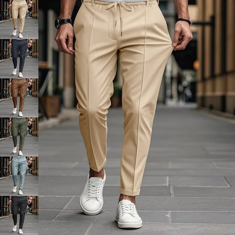 Slim Fit Pantalon met Trekkoord voor Heren - View 9