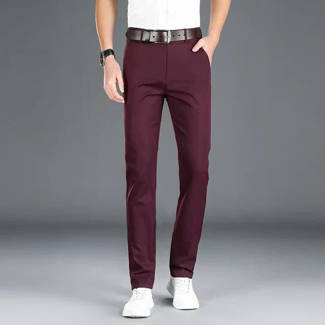 Slim Fit Pantalon voor Heren - Rood