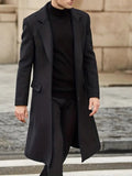 Slim Fit Trenchcoat met Reverskraag voor Heren