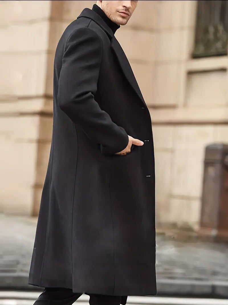 Slim Fit Trenchcoat met Reverskraag voor Heren - View 2
