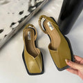 Slip-On Sandalen voor Dames - Groen