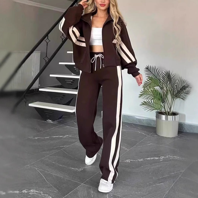 Lyra | Crop Top Ritssluiting Joggingset voor Dames