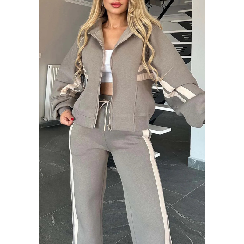 Lyra | Crop Top Ritssluiting Joggingset voor Dames