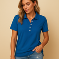 Poloshirt met Korte Mouwen en Knoopsluiting voor Dames