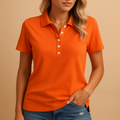 Poloshirt met Korte Mouwen en Knoopsluiting voor Dames