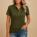 Poloshirt met Korte Mouwen en Knoopsluiting voor Dames