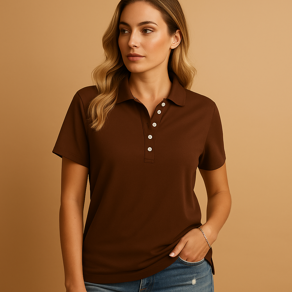 Poloshirt met Korte Mouwen en Knoopsluiting voor Dames