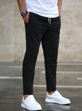 Straight Leg Chino Pantalon voor Heren - Zwart