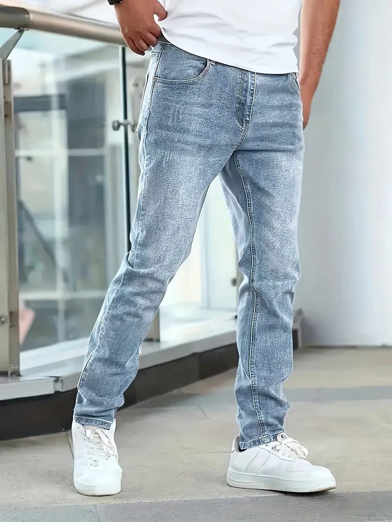 Straight Leg Jeans met Steekzakken voor Heren