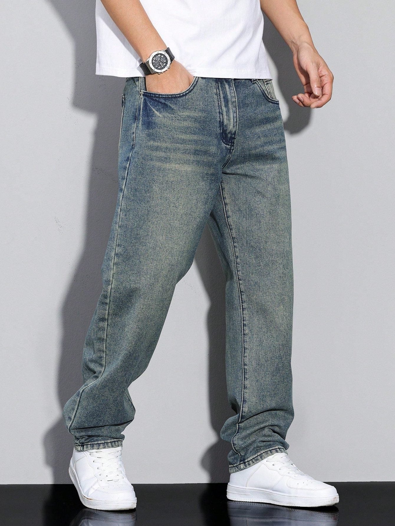Straight Leg Jeans voor Heren - Petrol