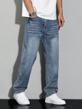 Straight Leg Jeans voor Heren - Cyaanblauw