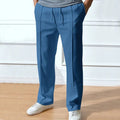 Straight Leg Pantalon met Steekzakken voor Heren - Donkerblauw