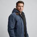 Suède Bomberjack met Fleece Voering voor Heren - Blauw
