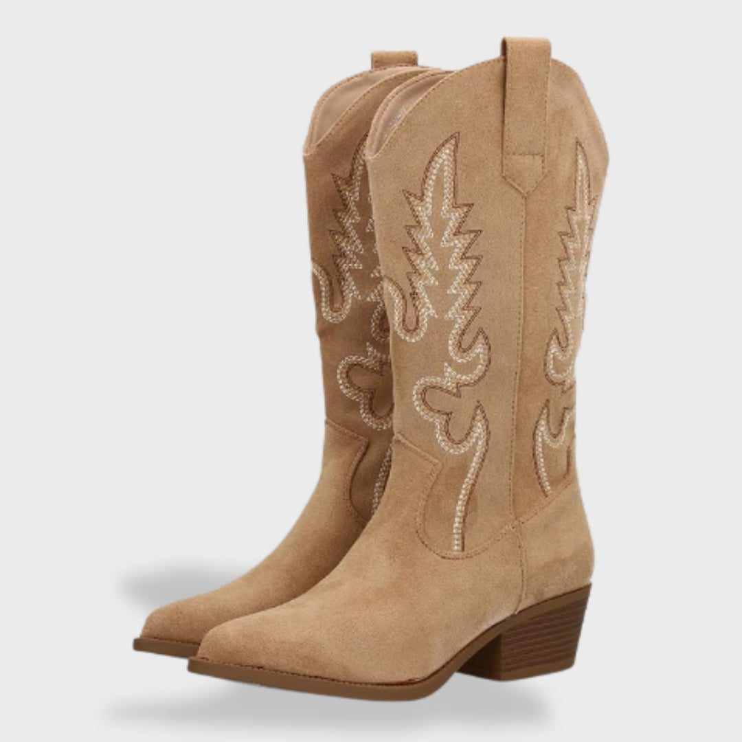 Suède Cowboy Laarzen met Borduurwerk voor Dames