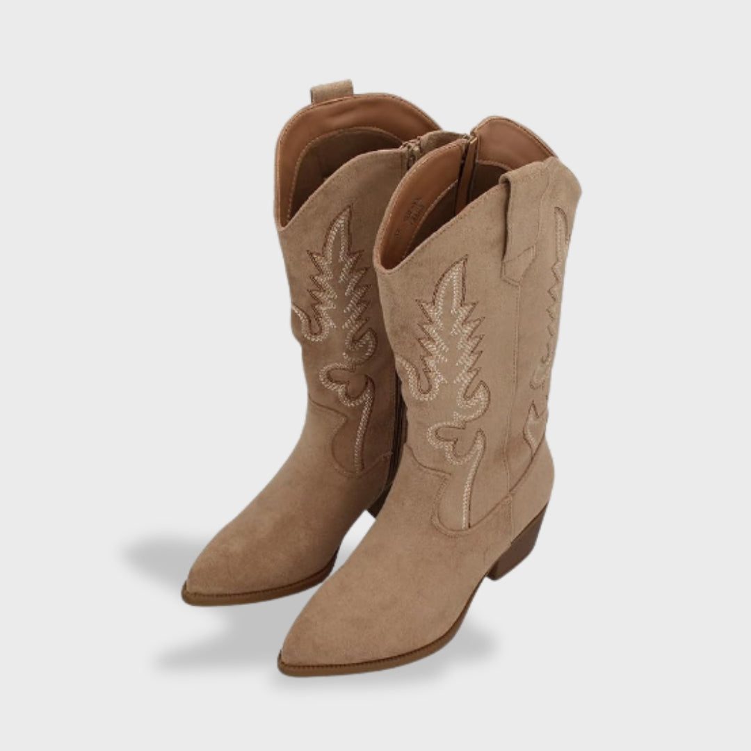 Suède Cowboy Laarzen met Borduurwerk voor Dames - View 7