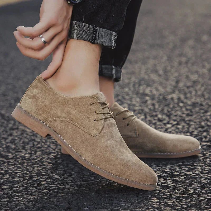 Suède Lace-Up Oxford voor Heren - Khaki