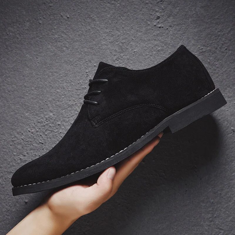 Suède Lace-Up Oxford voor Heren - Zwart