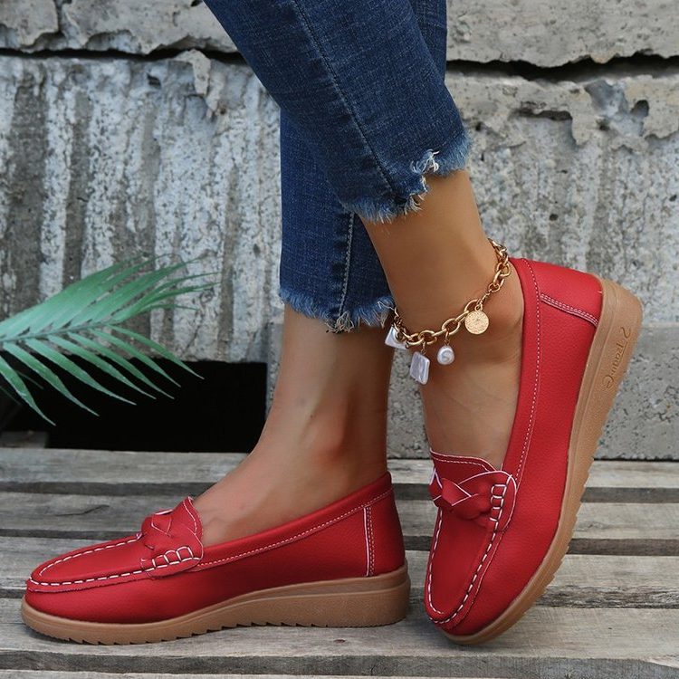 Suède Loafer met Strikdetail voor Dames - View 5
