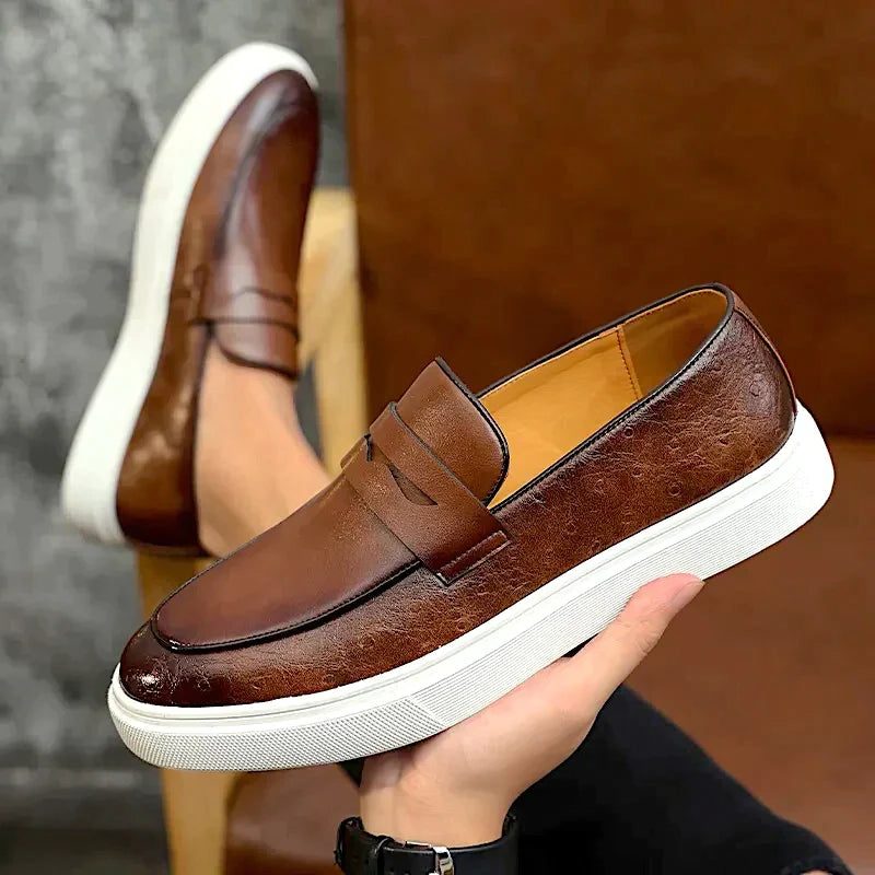 Suède Loafers met Slip-On Sluiting voor Heren - Braun