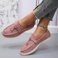 Suède Loafers met Slip-On voor Dames - Rosa