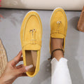 Suède Loafers met Slip-On voor Dames - Gelb