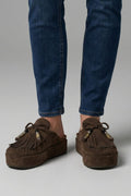 Suède Plateauzool Sandalen met Ronde Neus voor Dames