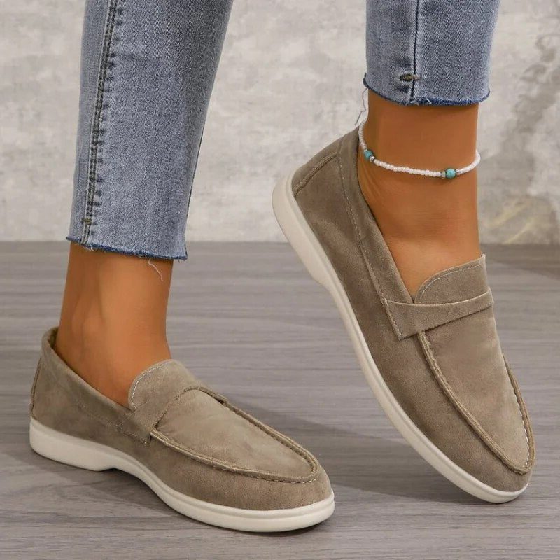 Suède Slip-On Loafers voor Dames