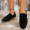 Suède Slip-On Loafers voor Dames - Zwart