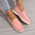 Suède Slip-On Loafers voor Dames - Roze