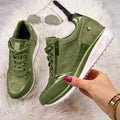 Suède Sneakers met Ritssluiting voor Dames - View 7