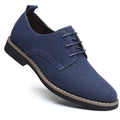 Suède Veterschoenen met Puntige Neus voor Heren - Blauw