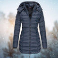 Tailleerde Puffer Jas met Capuchon voor Dames