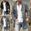 Tailored Wollen Jas met Knoopsluiting voor Heren - View 7