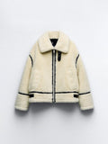 Teddy Fleece Jas met Kraag voor Dames