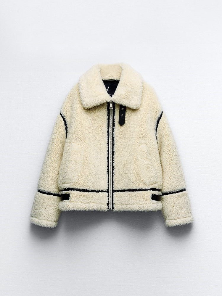 Teddy Fleece Jas met Kraag voor Dames