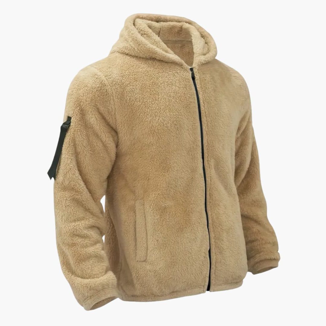 Teddy Fleece Ritssluiting Hoodie Lange Mouwen voor Heren