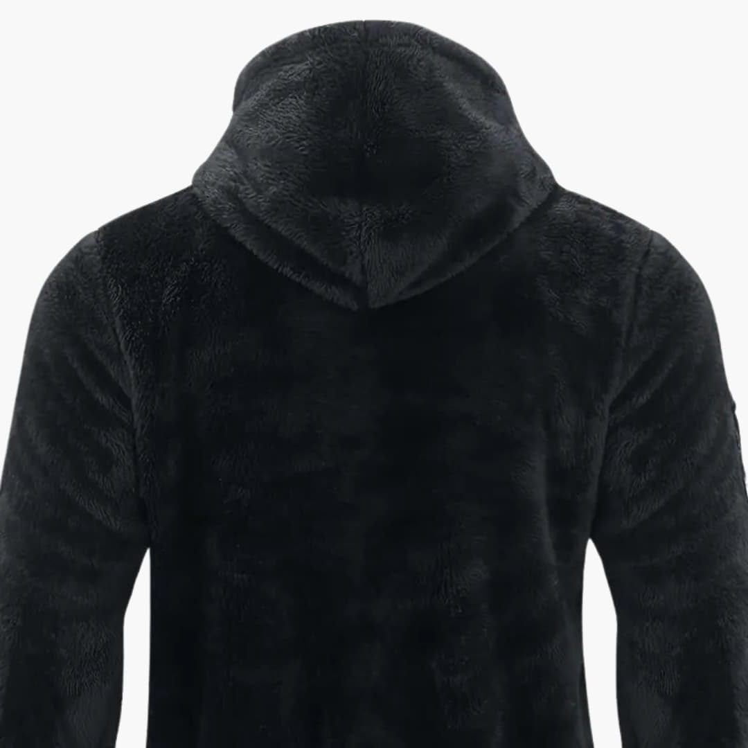 Teddy Fleece Ritssluiting Hoodie Lange Mouwen voor Heren - View 14