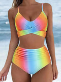 Tweedelige Bikini Set met Bandeau Bovenstuk voor Dames