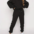 Tweedelige Joggingset met Oversized Hoodie voor Dames - Zwart