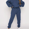 Tweedelige Joggingset met Oversized Hoodie voor Dames - Donkerblauw