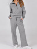 Tweedelige Joggingset met Rits voor Dames - Grijs