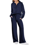 Tweedelige Joggingset met Rits voor Dames - Donkerblauw