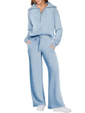 Tweedelige Joggingset met Rits voor Dames - Lichtblauw