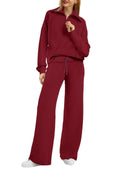 Tweedelige Joggingset met Rits voor Dames - Rood