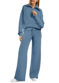 Tweedelige Joggingset met Rits voor Dames - Blauw