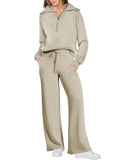 Tweedelige Joggingset met Rits voor Dames - Beige